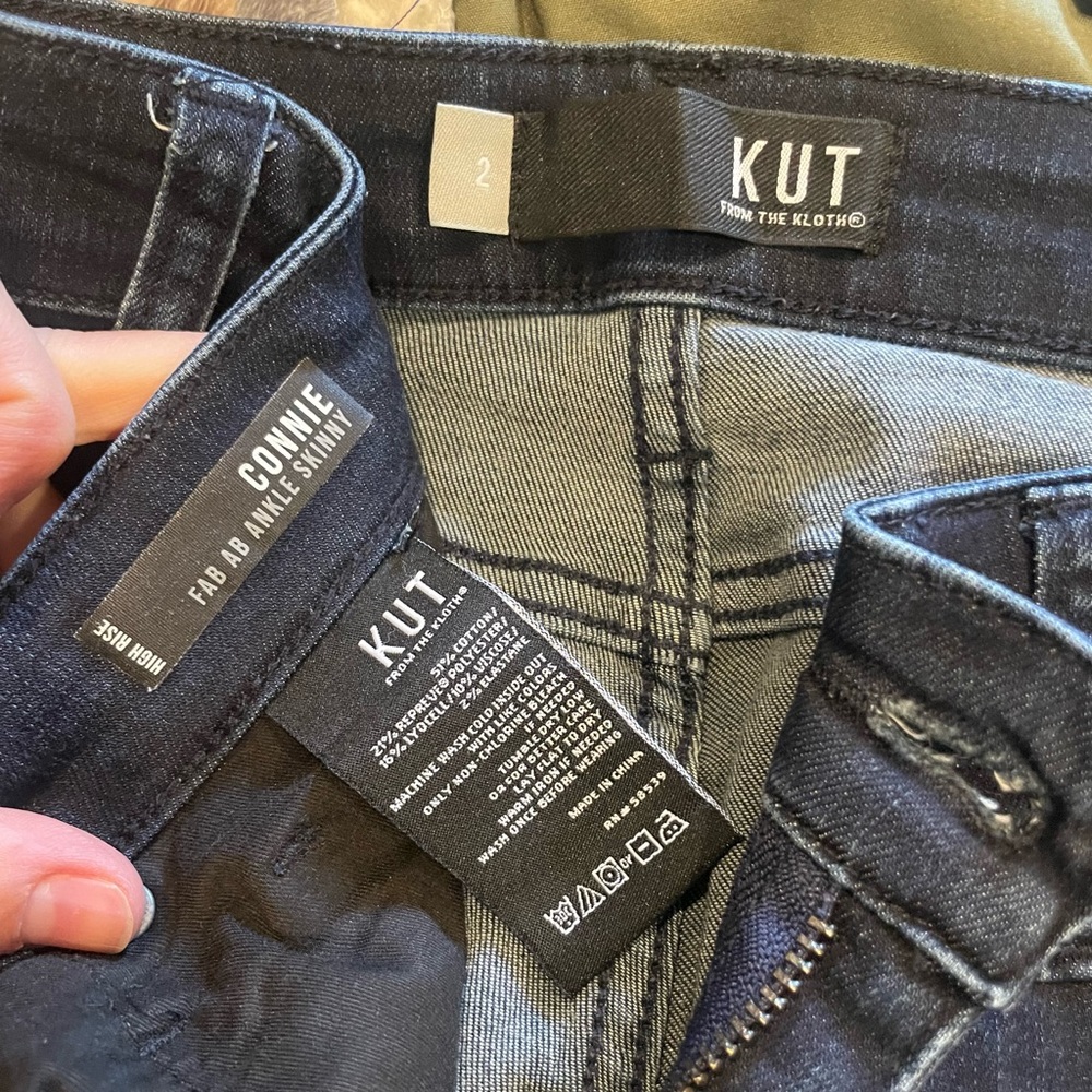 Kut from the Kloth Deep Indigo Skinny Jeans *raw hem
